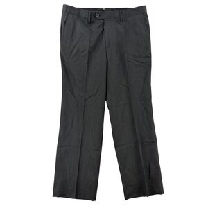 Versace Collection Dress Pants Mens 36x29 Gray Classic Fit Pinstripe Office 52EU